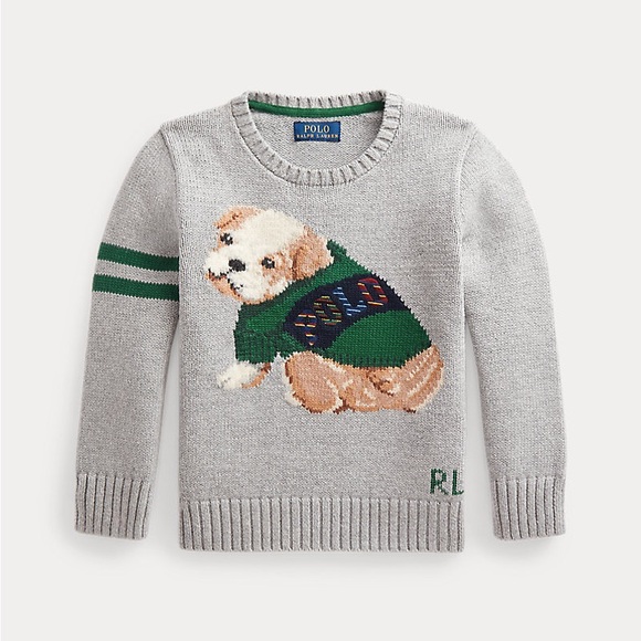 Ralph Lauren Gray Sweater with Dog Design
